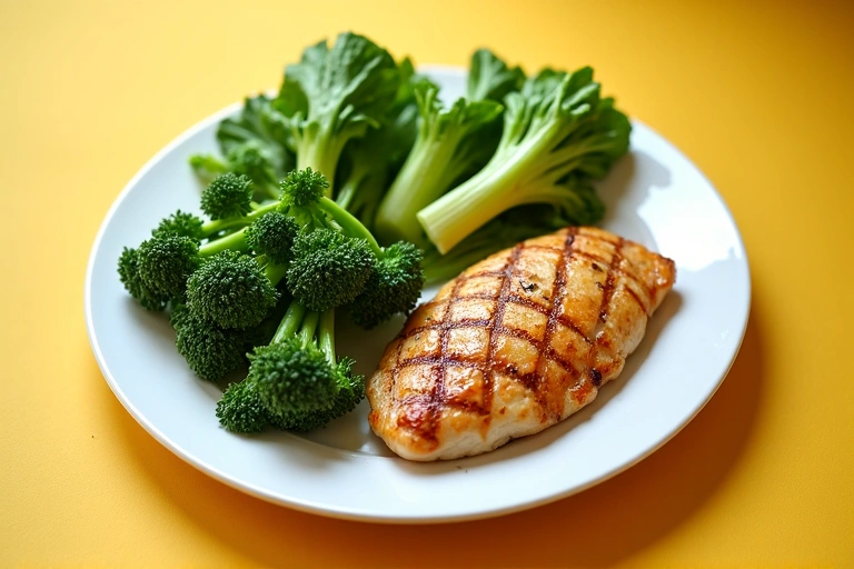 Piatto sano e bilanciato con verdure e proteine