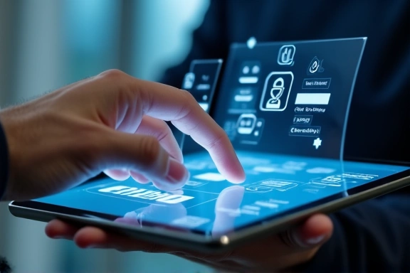 Illustrazione di un utente che gestisce le impostazioni della privacy su un dispositivo digitale